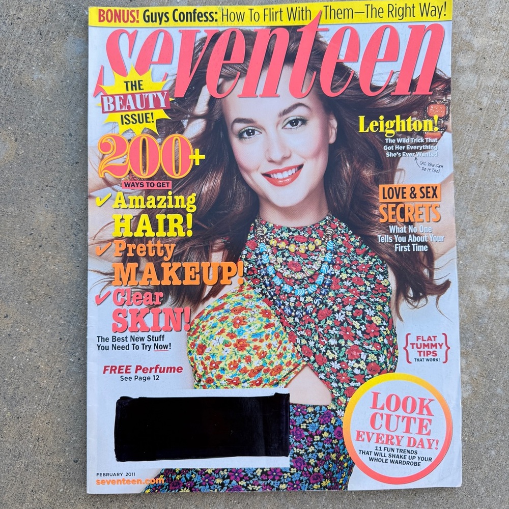 Seventeen Magazine Leighton Meester Beauty Issue Love Sex Secrets February 2011